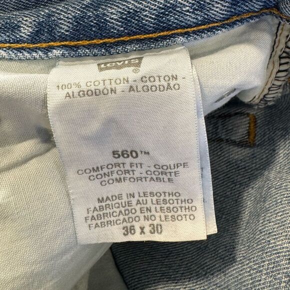 Vintage Levis 560 Comfort Fit Jeans 36x30 Baggy Stonewash USA 90’s - Picture 10 of 16